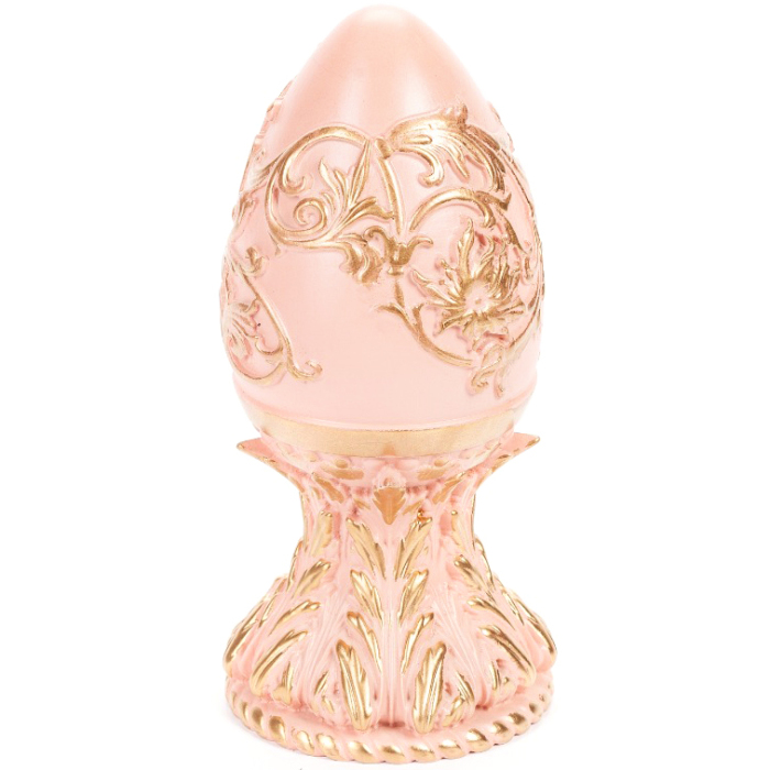 Сувенир из массива бука "Яйцо пасхальное" бледно-розовое